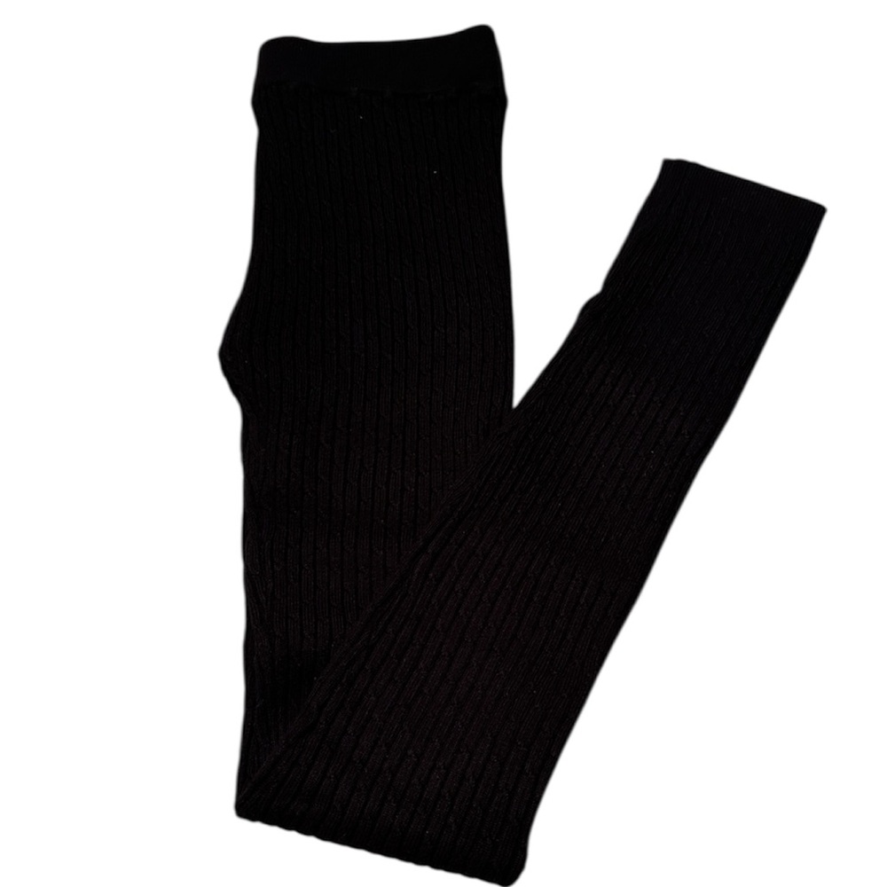 M Rena Chain-Link Ribbed Knit Leggings Size Small